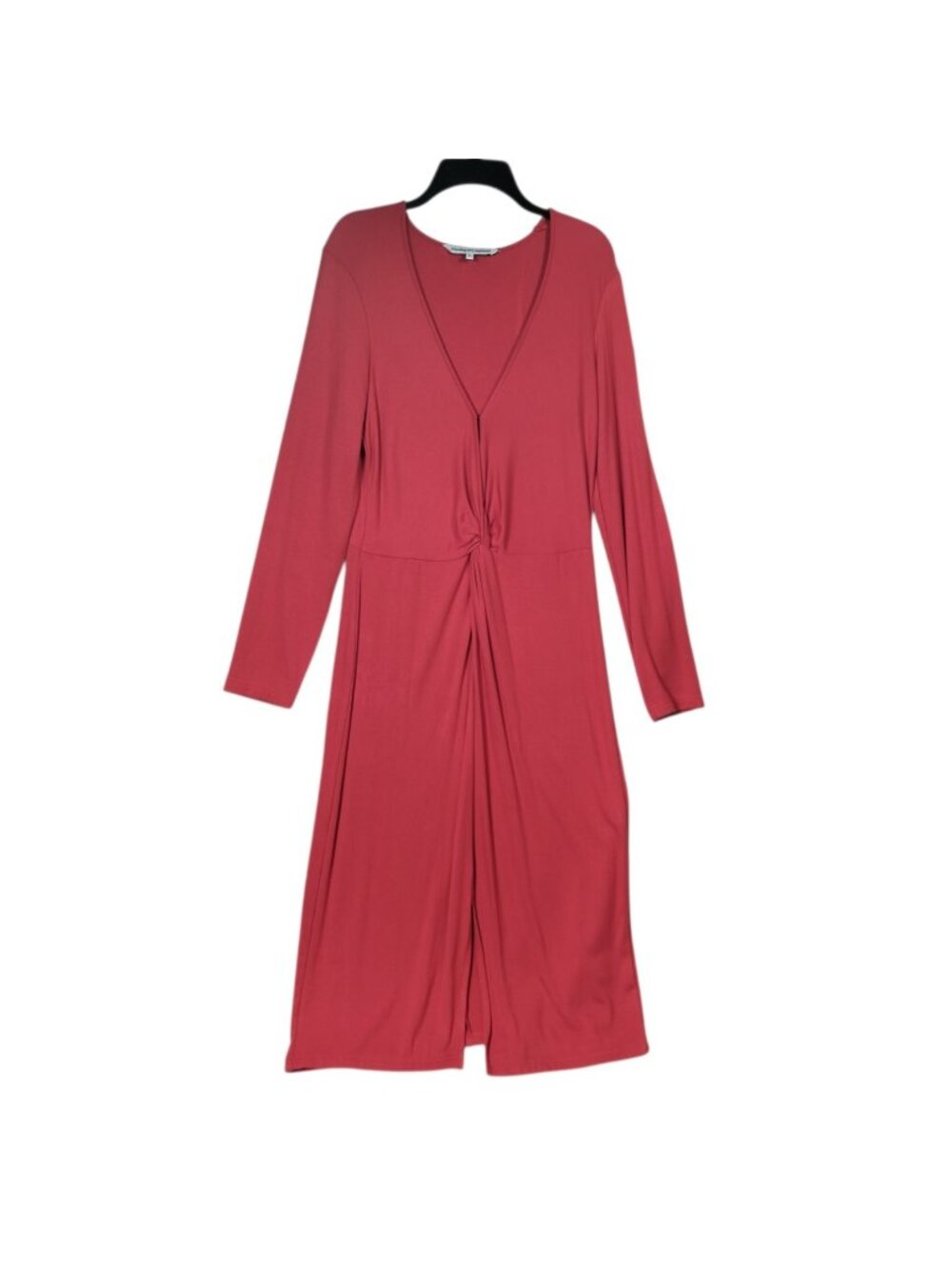 Cupcakes and Cashmere NWT Large Red Twist Front Midi Dress Long Sleeve